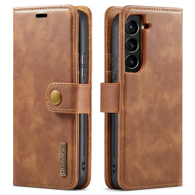 DG MING Samsung S22 2-i-1 Magnet Plånboksfodral - Brun