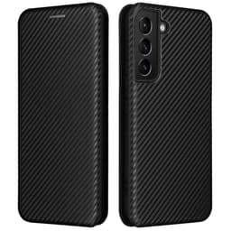 SKALO Samsung S22 Carbon Fiber Pungetui - Sort
