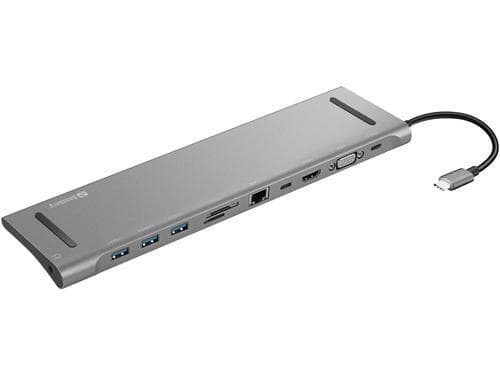 USB-C 10-in-1 Docking Station, Alu