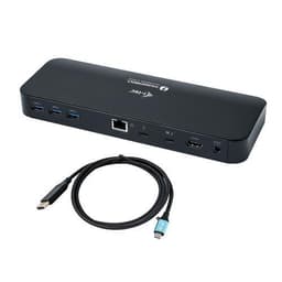 i-tec TB3HDMIDOCKPLUS, Langallinen, Thunderbolt 3, 85 W, 3,5 mm, 10,100,1000 Mbit/s, Musta