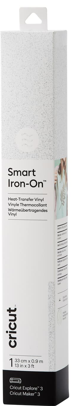 Cricut Smart Iron-On Glitter ark 33x91 (hvid glitter)