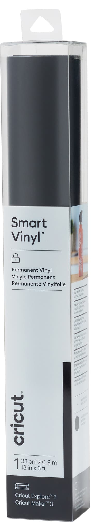 Cricut Smart Vinyl Permanent Schwarz - 33x91 Cm Folie Ohne Matte