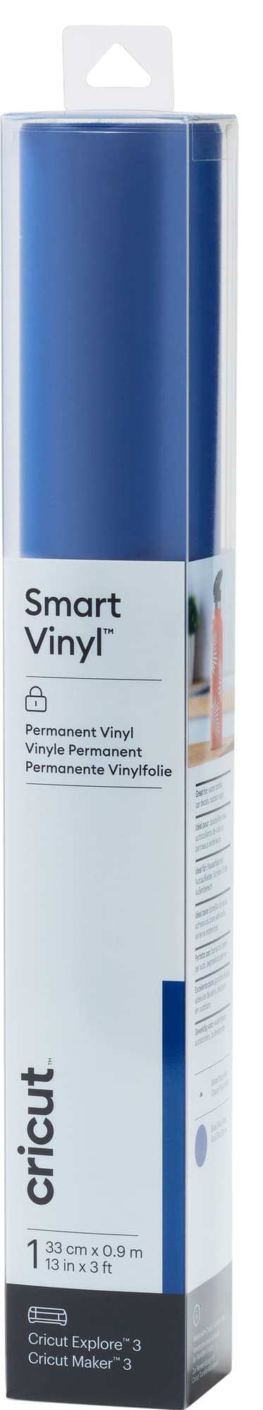 Cricut Smart Vinyl Permanent Blau - 33x91 Cm Bogen, Wasserfest Für Aufkleber & Schilder