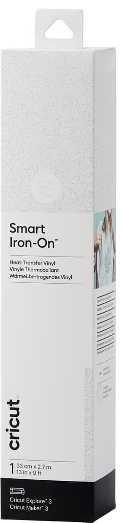 Cricut Smart Iron-On Glitter strykeark 33x273 (glitter hvit)
