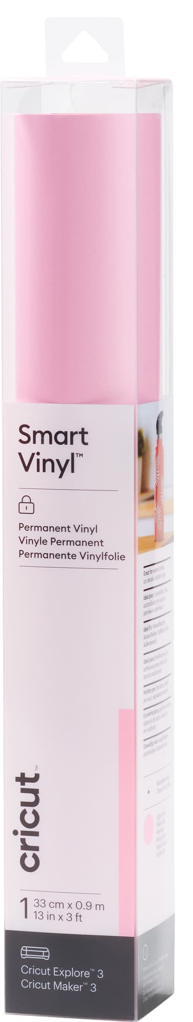 Cricut Smart Vinyl Permanent ark 33 x 91 cm (ljusrosa)