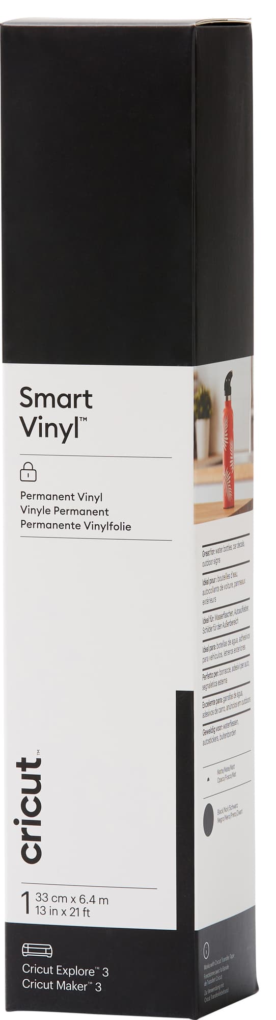 Cricut Smart Vinyl Permanent vinylark 33 x 640 cm (sort)