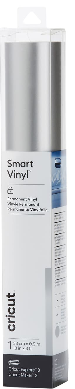 Cricut Smart Vinyl Permanent vinylark 33 x 91 cm (matt sølv)