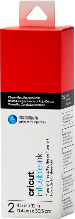 Cricut Infusible Ink siirtoarkit (2 kpl, kirsikanpunainen)