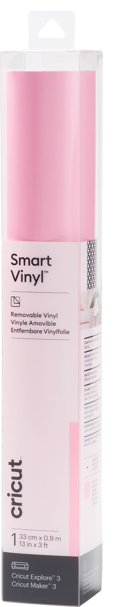 Cricut Smart Vinyl Removable ark 33 x 91 cm (ljusrosa)