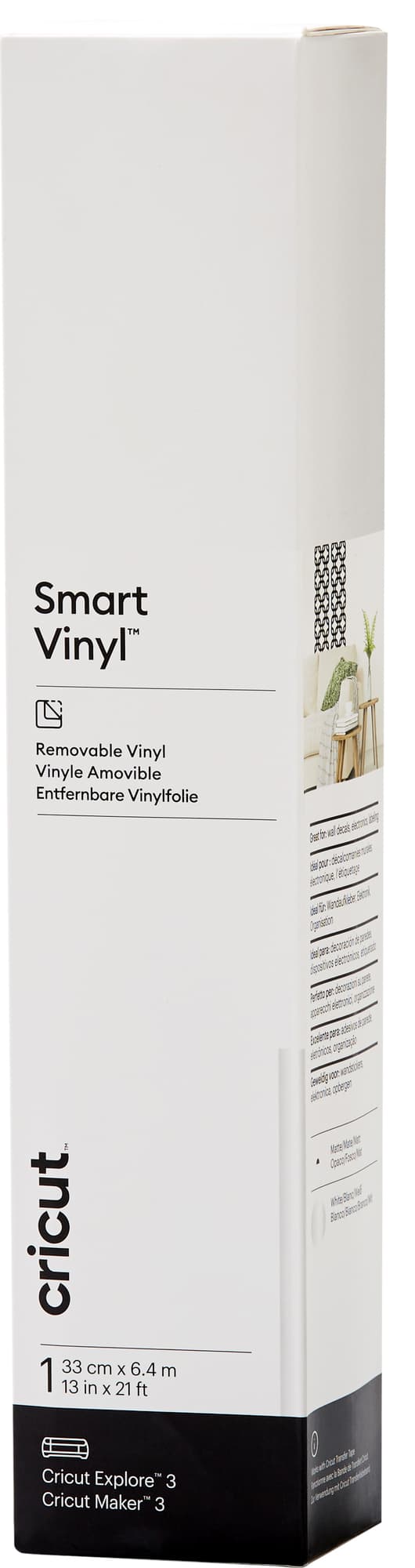 Cricut Smart Vinyl Removable ark 33 x 640 cm (vit)