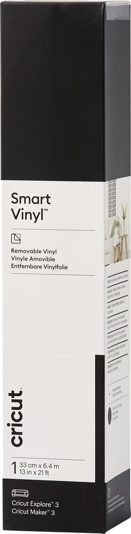 Cricut Smart Vinyl Removable arkki 33 x 640 cm (musta)