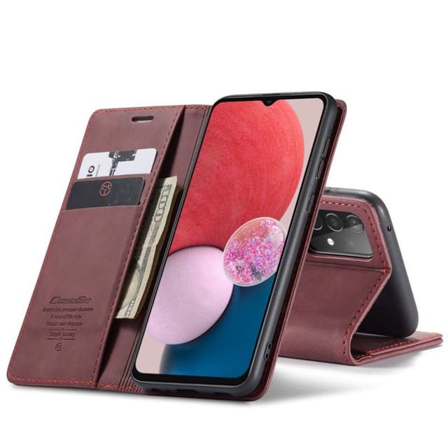 CaseMe Smart Magnet FlipCase Samsung Galaxy A13 4G - Viininpunainen