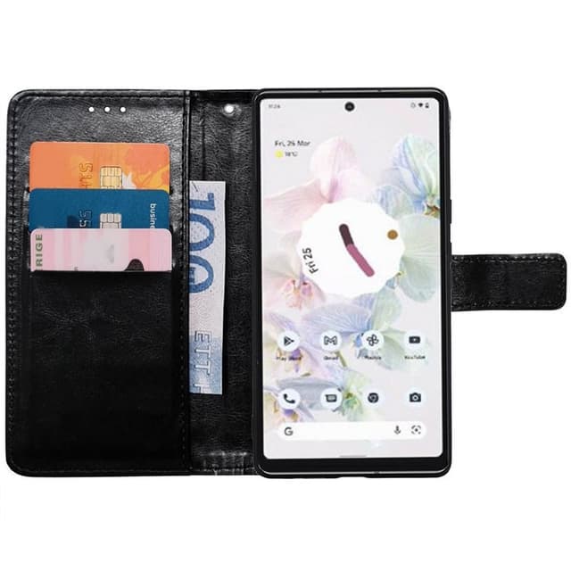 Mobilplånbok 3-kort Google Pixel 6a - Svart