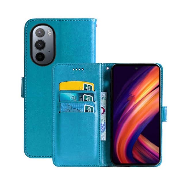 Wallet cover 3-kort Motorola Edge 30 Pro - Lyseblå