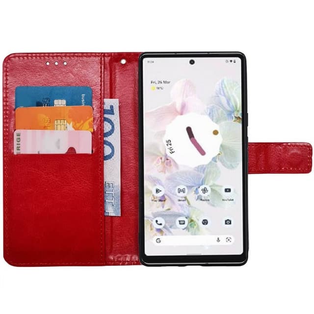 Mobilplånbok 3-kort Google Pixel 7 - Röd
