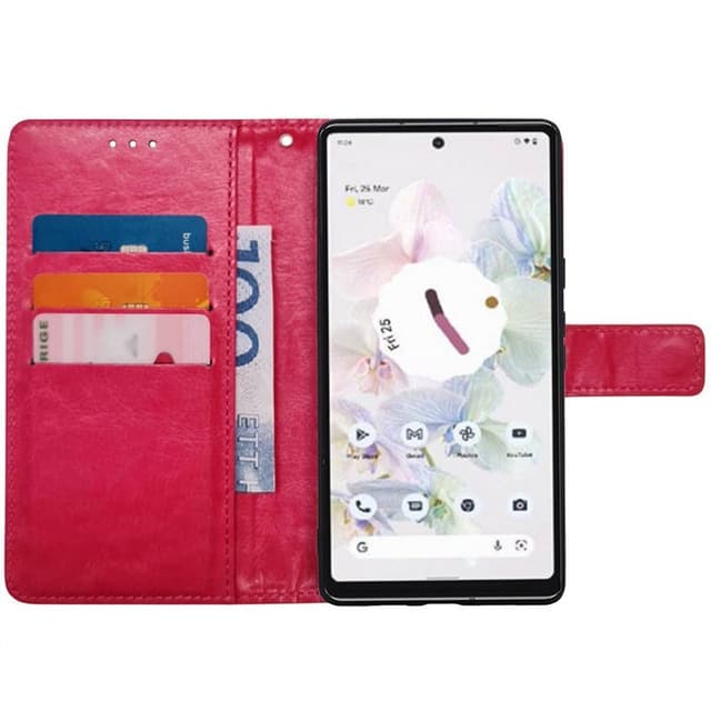 Wallet cover 3-kort Google Pixel 7 Pro - Lyserød