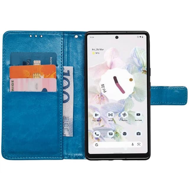 Mobil lommebok 3-kort Google Pixel 6a - Lyseblå