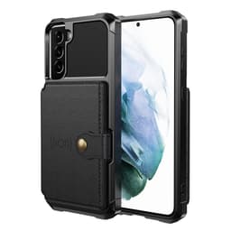 SKALO Samsung S22+ Iskunkestävä kuori lompakolla - Musta