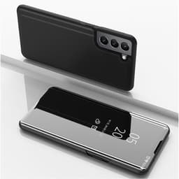 SKALO Samsung S22 Clear View Mirror Lompakko - Musta
