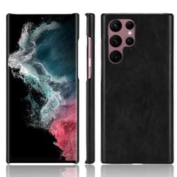 SKALO Samsung S22 Ultra PU-nahkainen Suojakuori - Musta