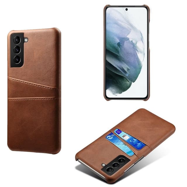 SKALO Samsung S22 PU-læder Kortholder Cover - Brun