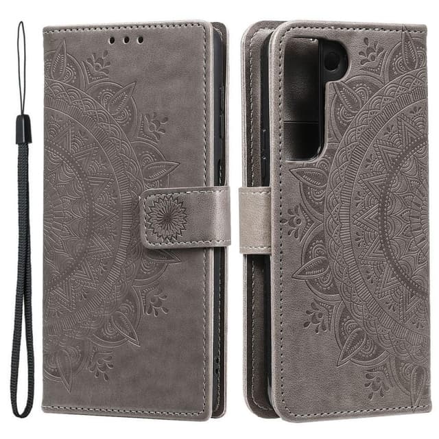 SKALO Samsung S22 Mandala Flip Cover - Grå