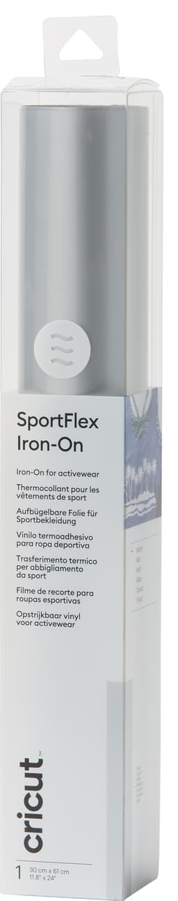 Cricut SportFlex Iron-On ark 30x60cm (sølv)