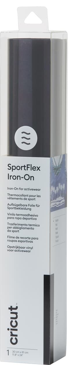 Cricut SportFlex Iron-On ark 30x60cm (sort)