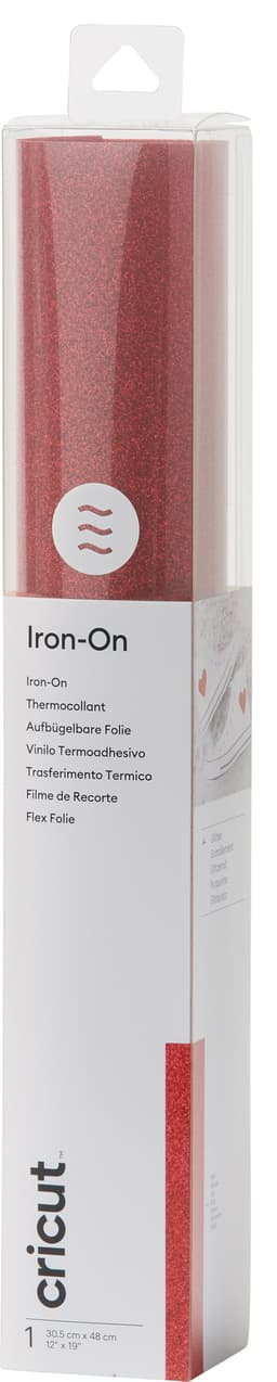 Cricut Iron-On Glitter strykeark 30x48cm (rød)