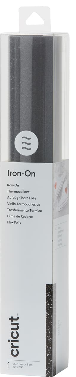 Cricut Iron-On Glitter ark 30x48cm (svart)