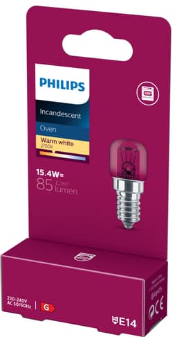 Philips lampe for stekeovn 15,4W E14 871951433453300