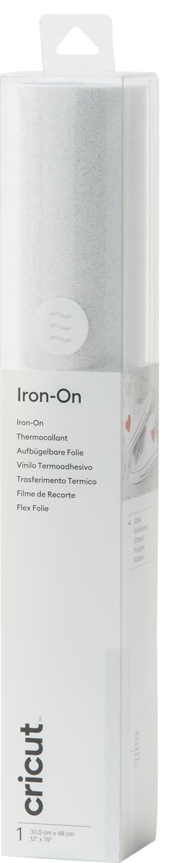 Cricut Iron-On Glitter arkki 30x48 cm (valkoinen)