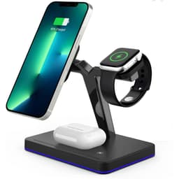 NÖRDIC Trådlös Magsafe laddstation 3 i 1 för Apple Iphone, iWatch och Airpods Iphone 13 Iphone 12