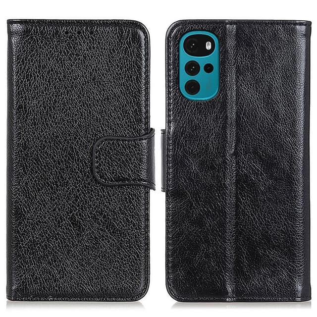 Nappa Texture Split Pung Cover til Motorola Moto G22/Moto E32s 4G - Sort