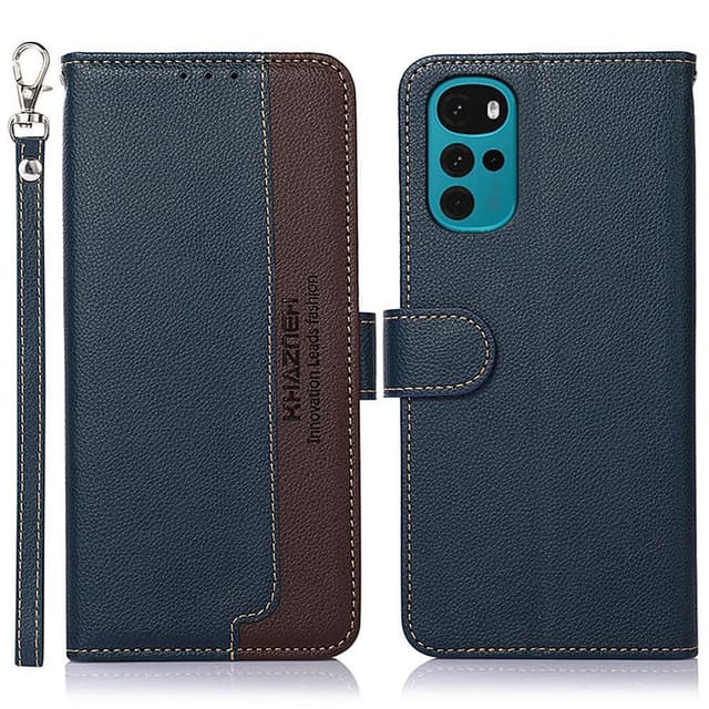 KHAZNEH telefoncover til Motorola Moto G22/Moto E32s 4G - Blå/Brun