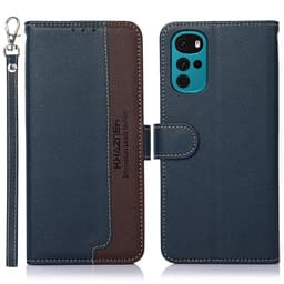 KHAZNEH telefoncover til Motorola Moto G22/Moto E32s 4G - Blå/Brun