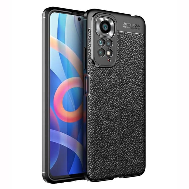 Xiaomi Redmi Note 11 / Note 11S TPU skal Litchi Texture - Svart