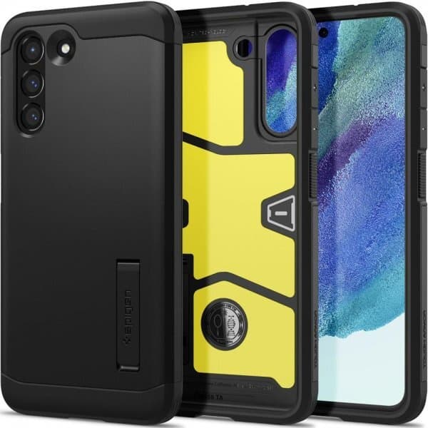 Spigen Samsung Galaxy S21 FE Kuori Tough Armor Musta