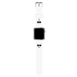 Karl Lagerfeld Apple Watch 42/44/45mm/Apple Watch Ultra Armbånd Karl & Choupette Hvid