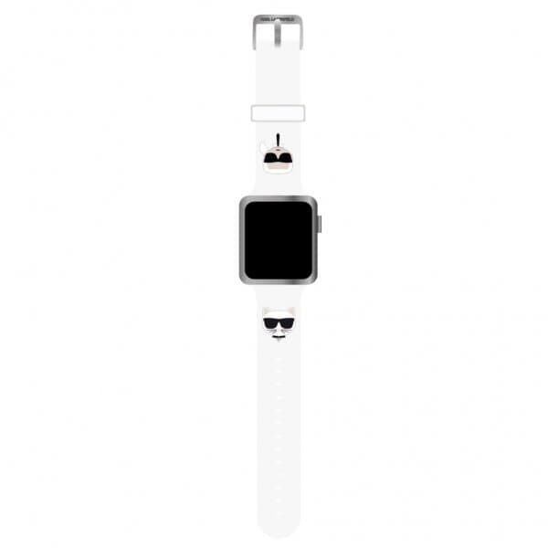 Karl Lagerfeld Apple Watch 42/44/45mm/Apple Watch Ultra Armband Karl & Choupette Vit