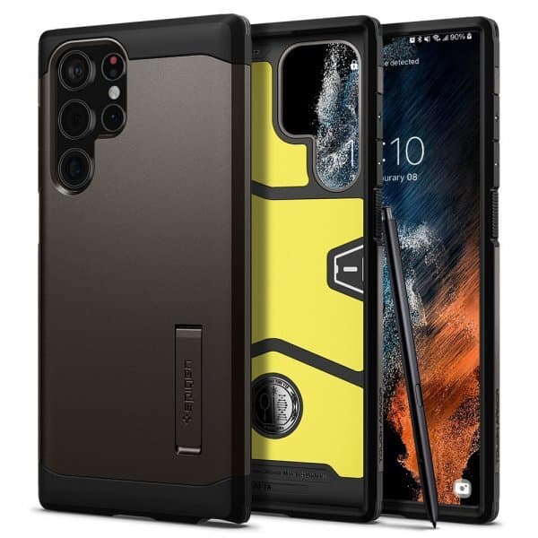 Spigen Samsung Galaxy S22 Ultra Cover Tough Armor Gunmetal