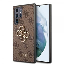 Guess Samsung Galaxy S22 Ultra Skal 4G Logo Brun