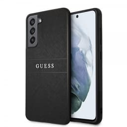 Guess Samsung Galaxy S21 FE Cover Saffiano Metal Logo Sort