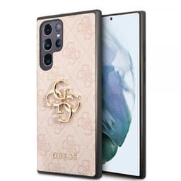Guess Samsung Galaxy S22 Ultra Kuori 4G Logo Vaaleanpunainen