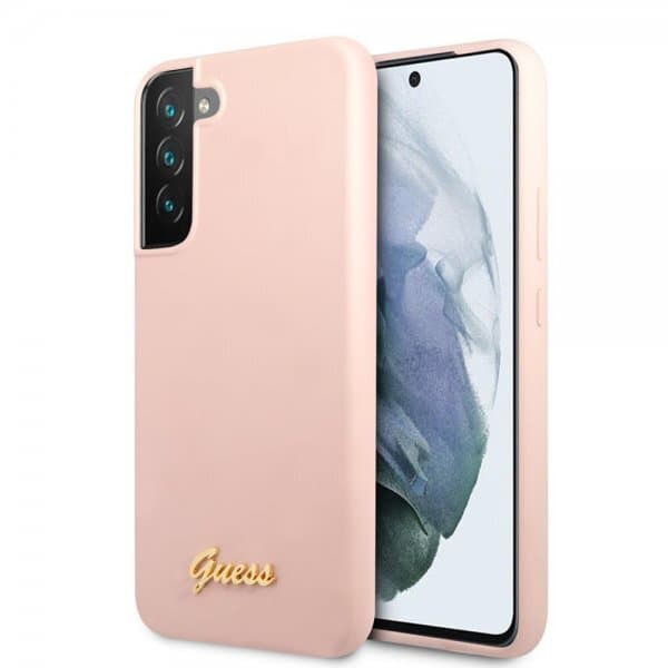 Guess Samsung Galaxy S22 Plus Cover Script Metal Logo Pale Pink