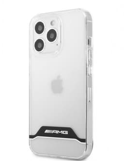 AMG iPhone 13 Pro Kuori Electroplated Horizontal Stripes Valkoinen Läpinäkyvä
