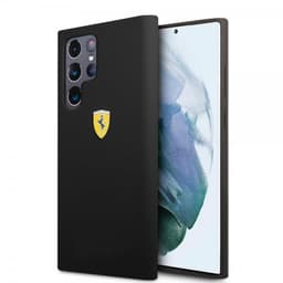 Ferrari Samsung Galaxy S22 Ultra Skal Metal Logo Svart