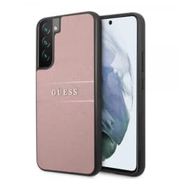 Guess Samsung Galaxy S22 Kuori Saffiano Metal Logo Vaaleanpunainen