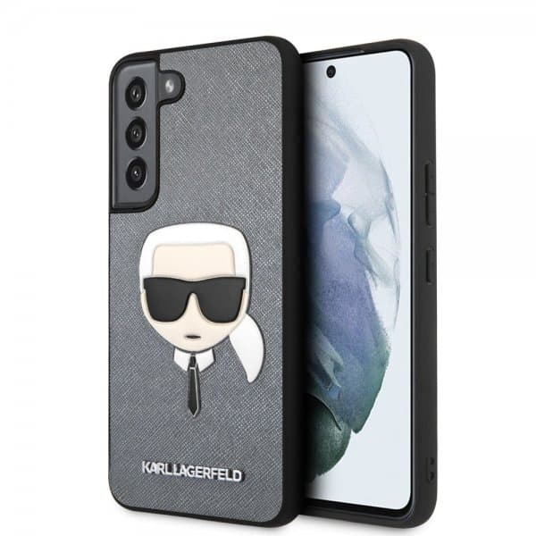 Karl Lagerfeld Samsung Galaxy S22 Plus Skal Saffiano Karl Silver