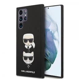Karl Lagerfeld Samsung Galaxy S22 Ultra Kuori Saffiano Karl & Choupette Musta